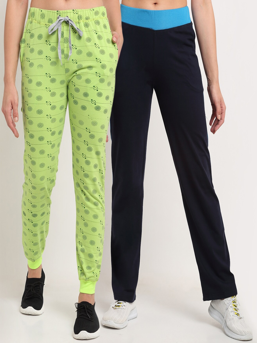

VIMAL JONNEY Women Pack Of 2 Track Pants, Navy blue