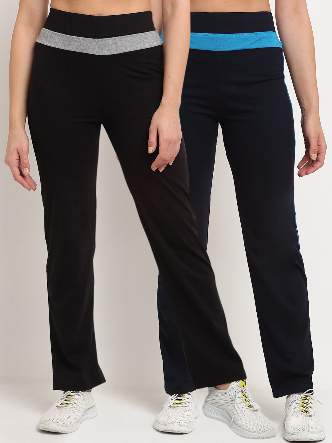 

VIMAL JONNEY Women Pack Of 2 Track Pants, Black
