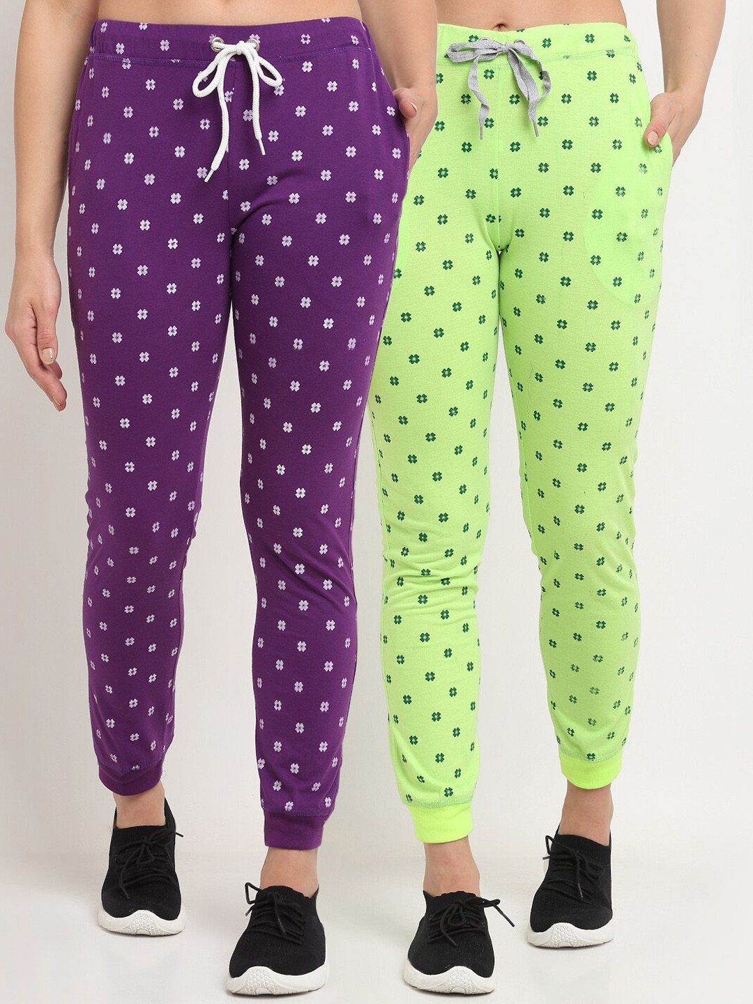 

VIMAL JONNEY Women Pack Of 2 Joggers, Green