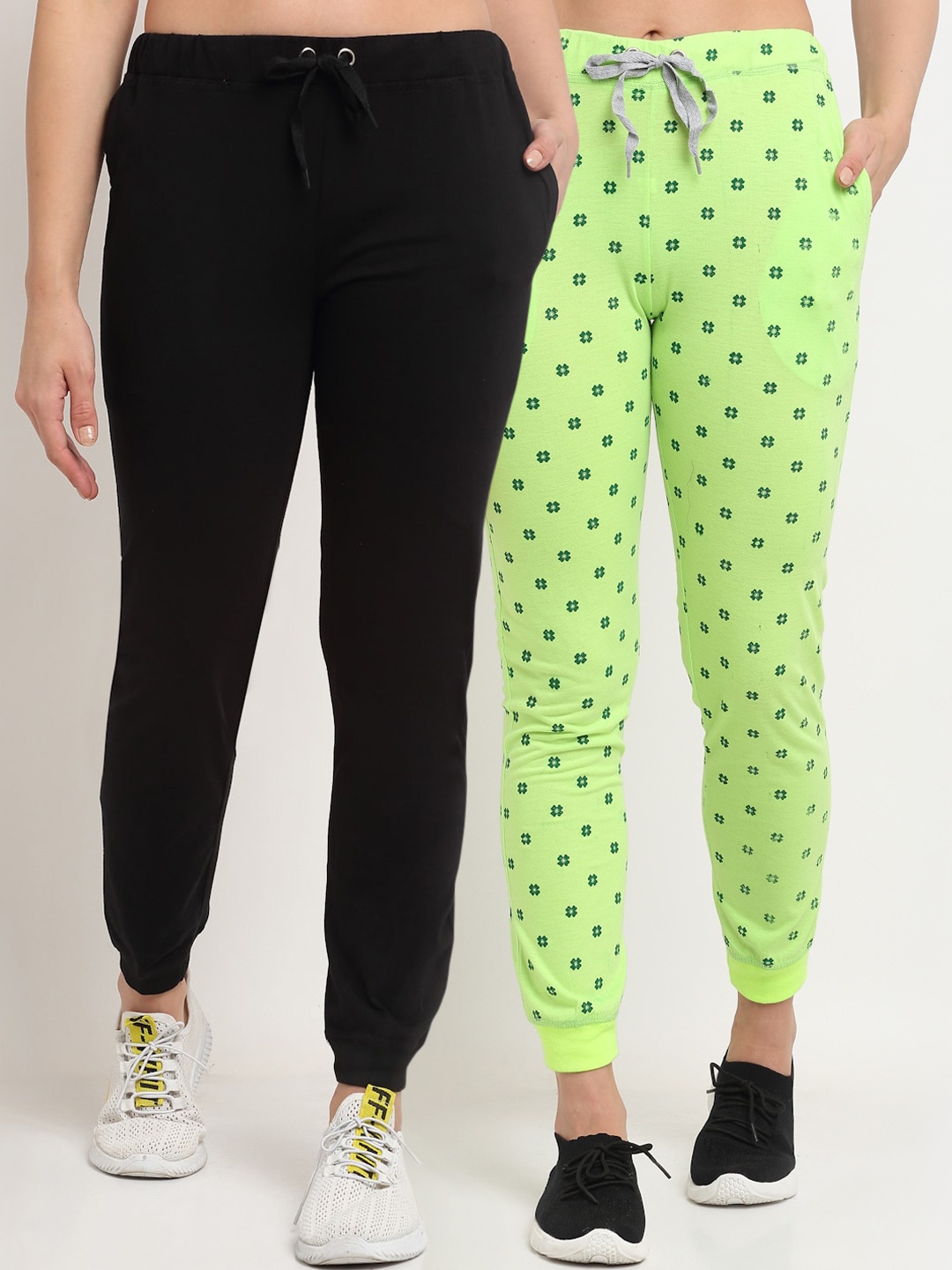 

MACK JONNEY Women Pack Of 2 Track Pants, Black