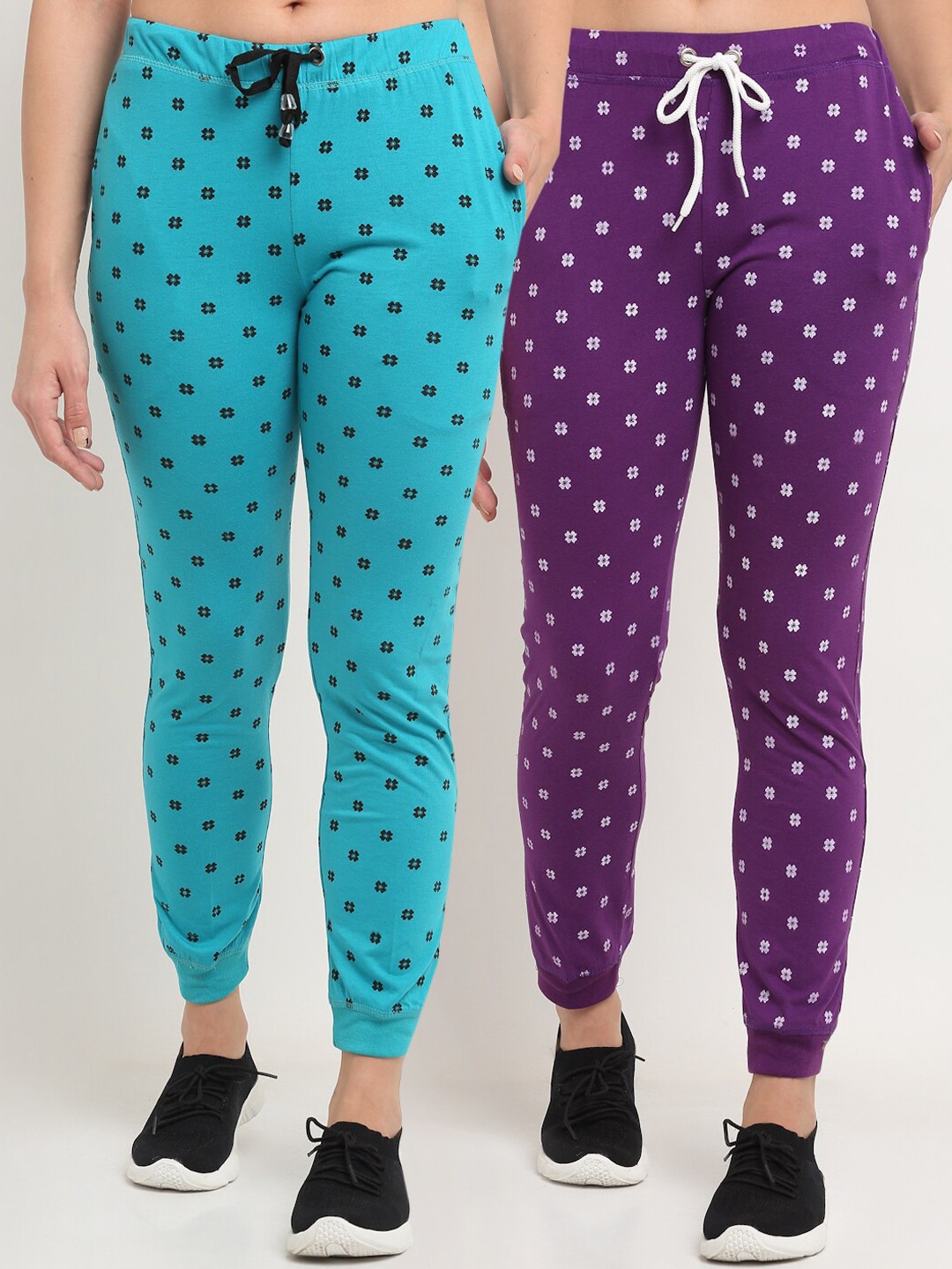 

VIMAL JONNEY Women Pack Of 2 Track Pants, Blue