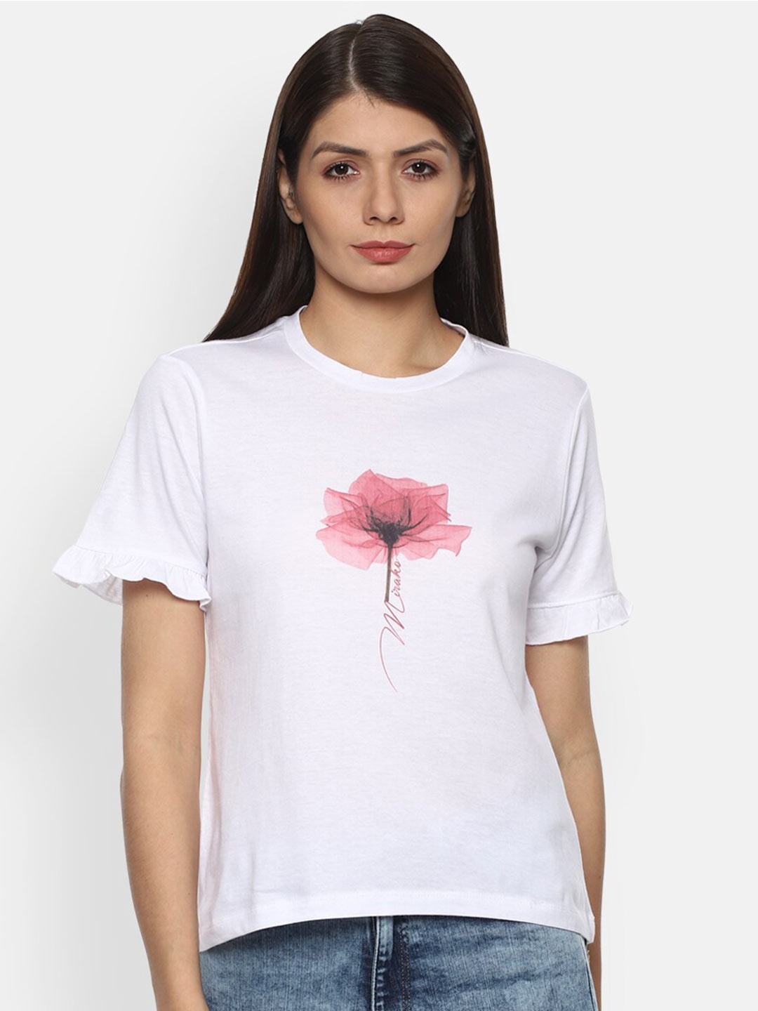 

Van Heusen Woman White Print Top