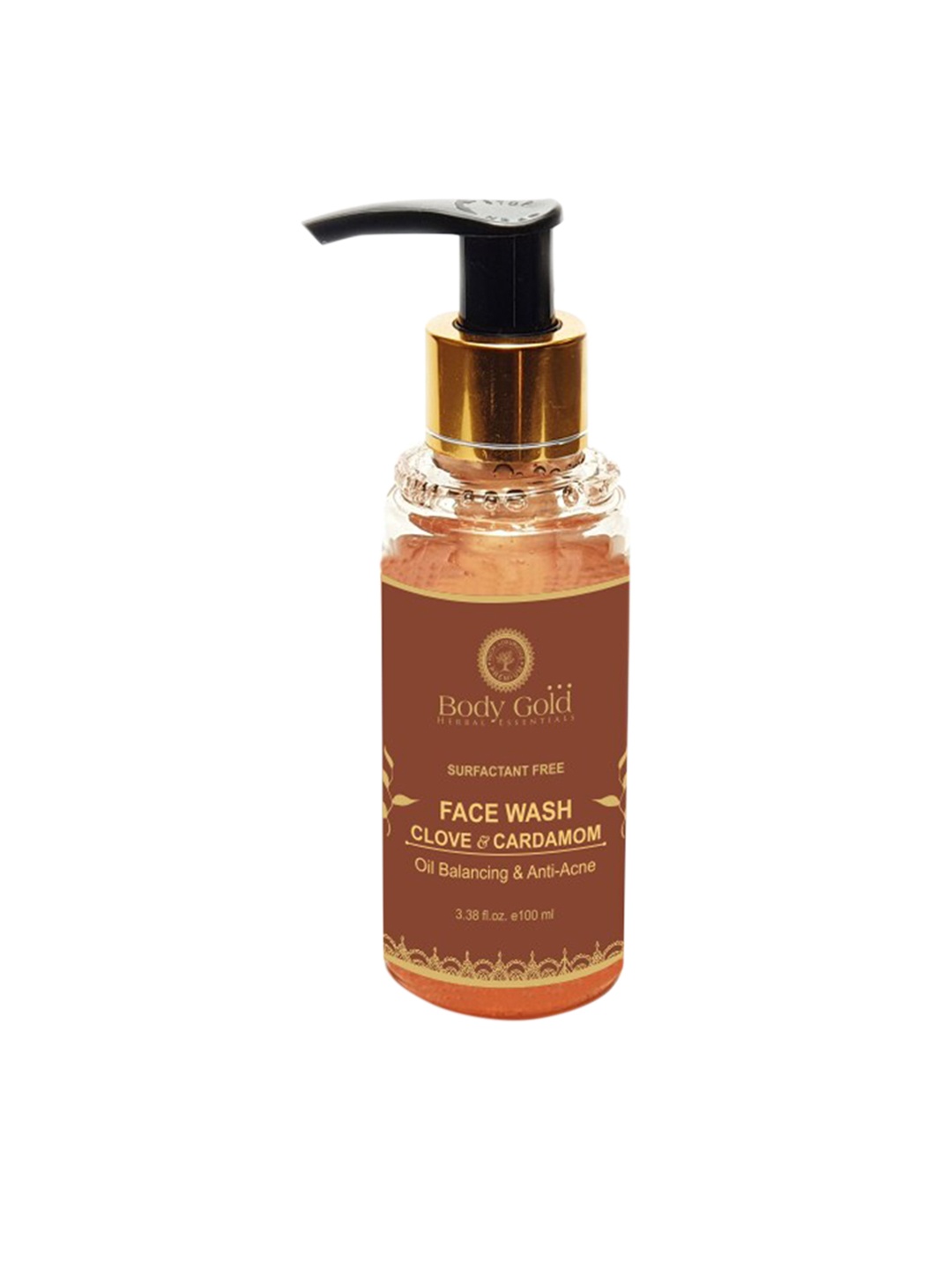 

Body Gold Clove & Cardamom Face Wash - Oil Balancing & Anti-Acne - 100 ml, Brown
