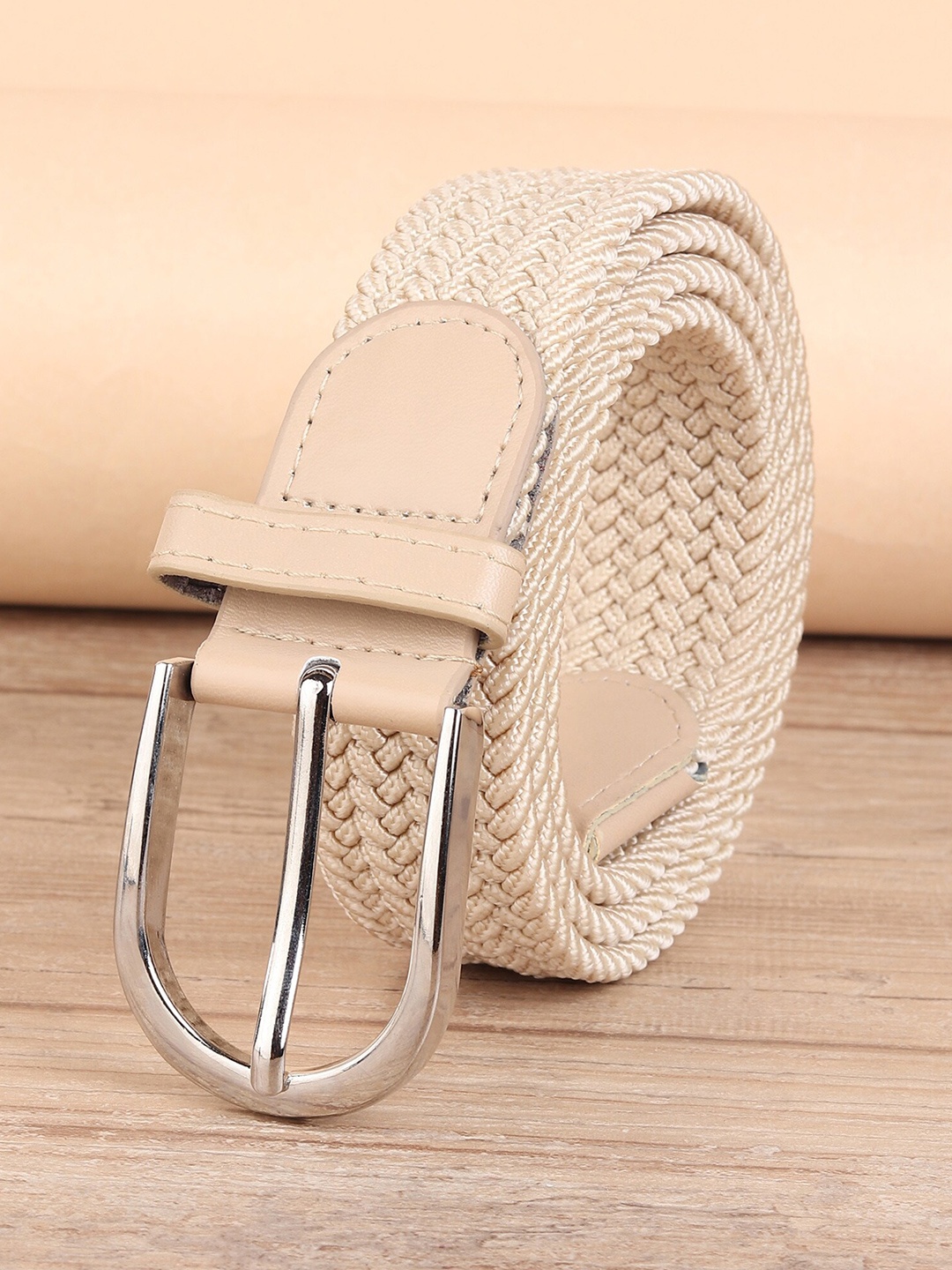 

ZORO Men Beige Braided Belt