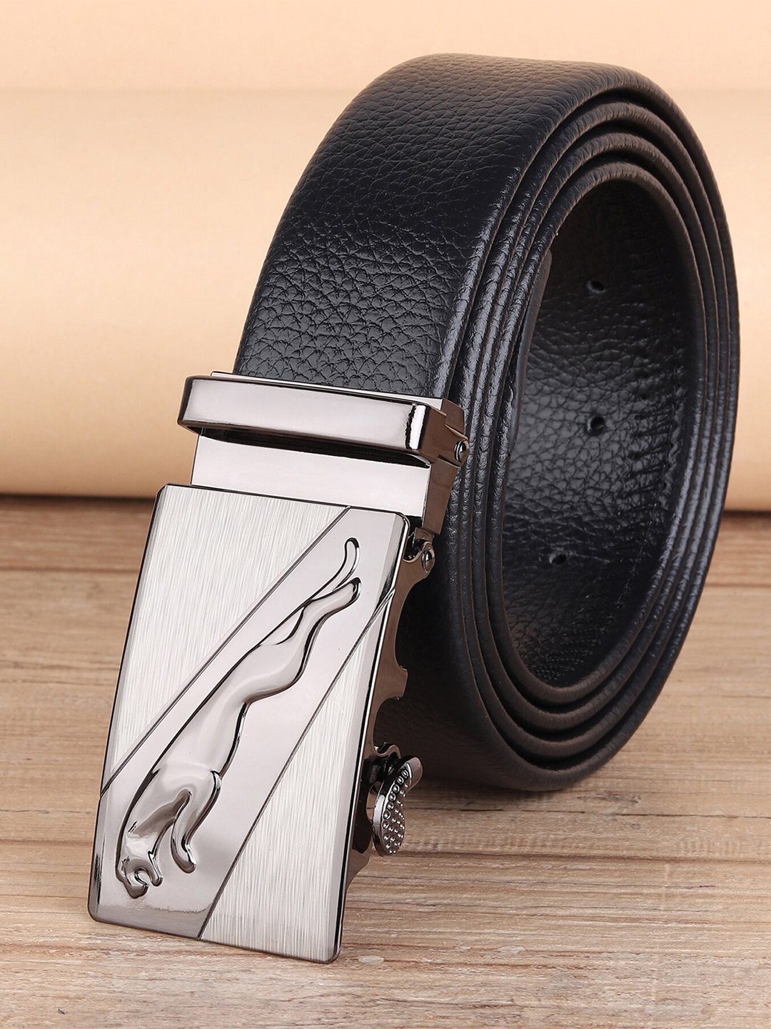 

ZORO Men Black PU Formal Belt