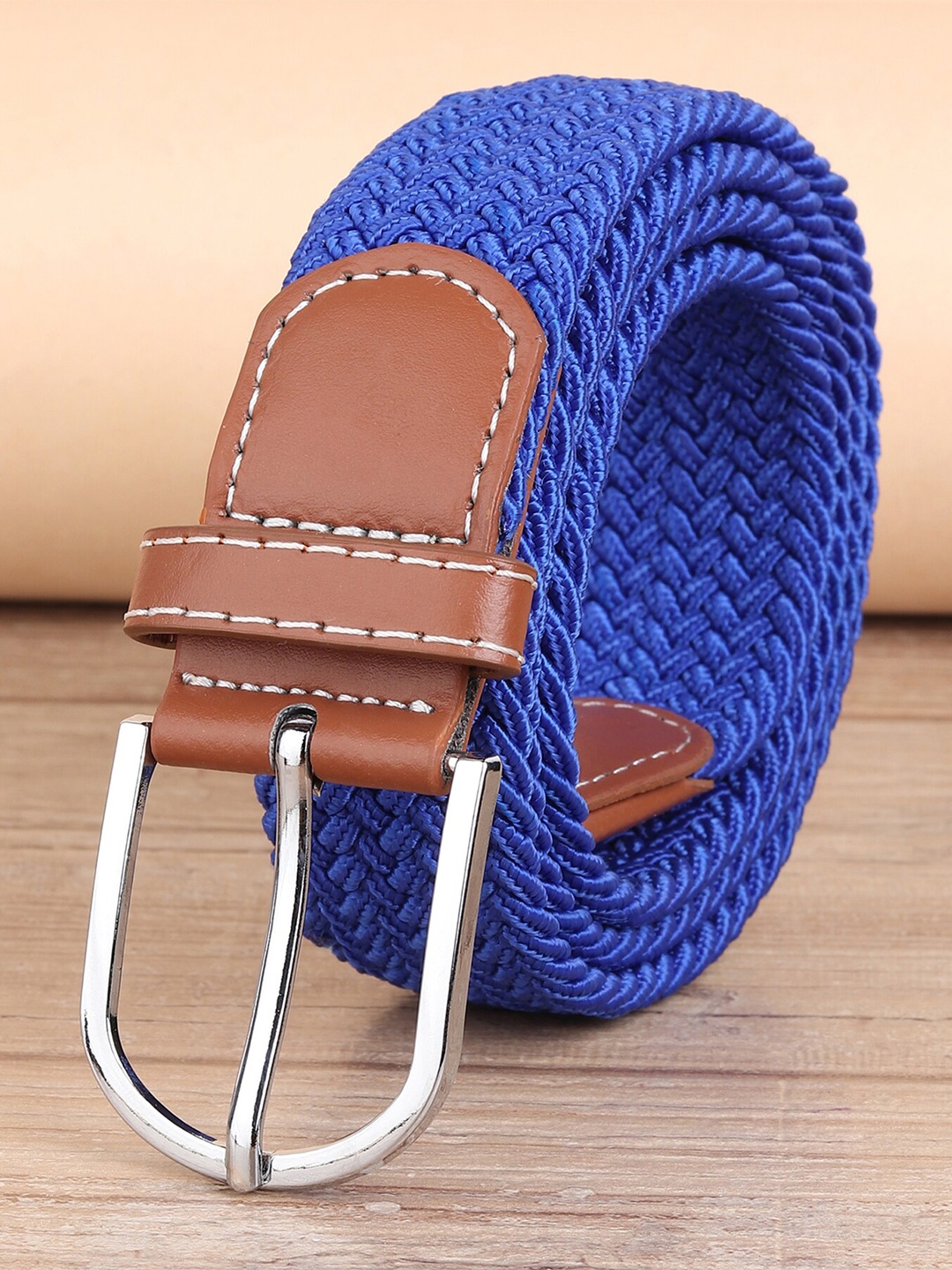 

ZORO Men Blue Braided Belt