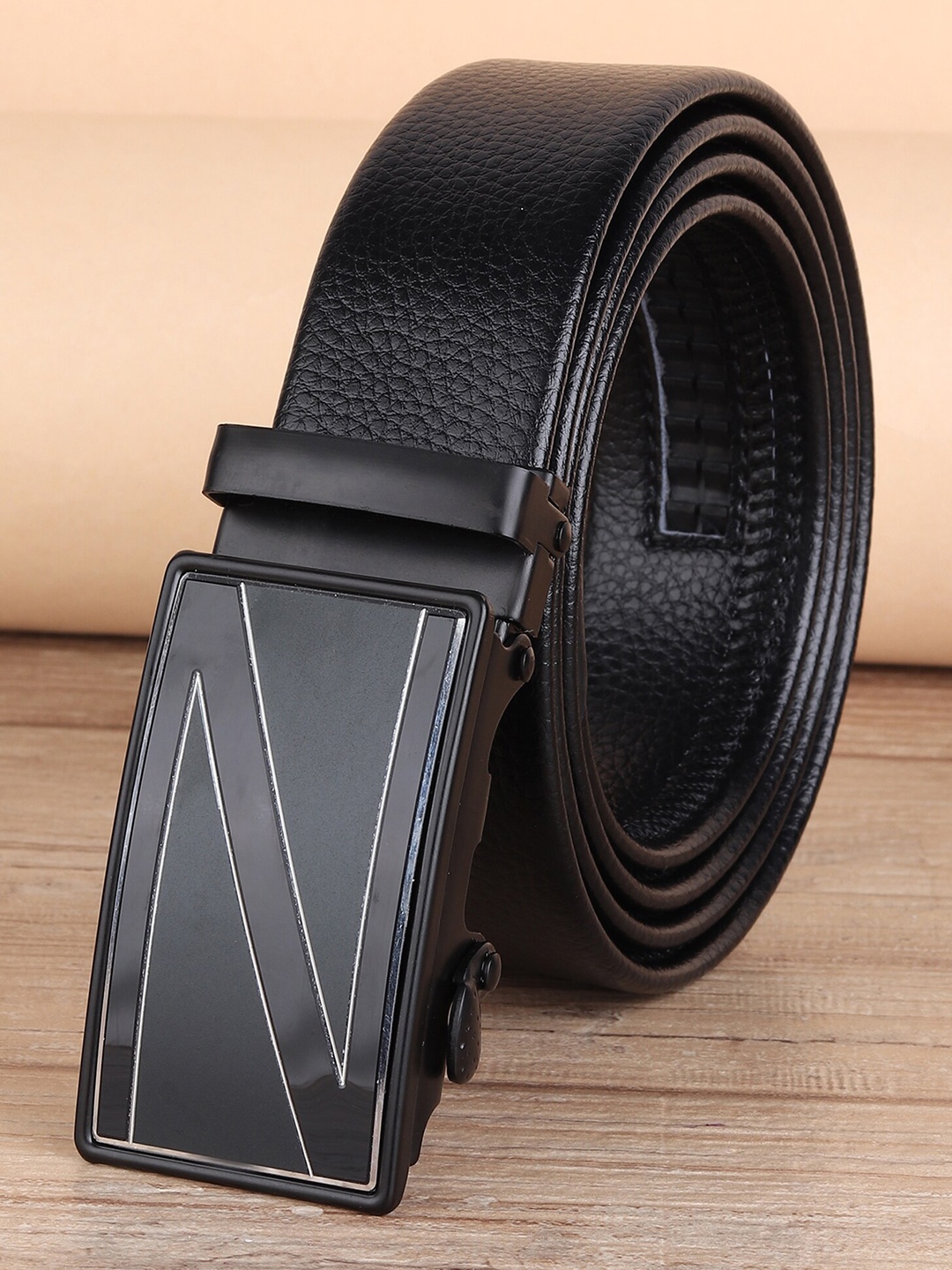 

ZORO Men Black PU Formal Belt
