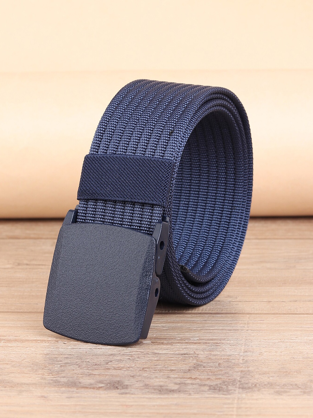 

ZORO Men Blue Textured Canvas Belt