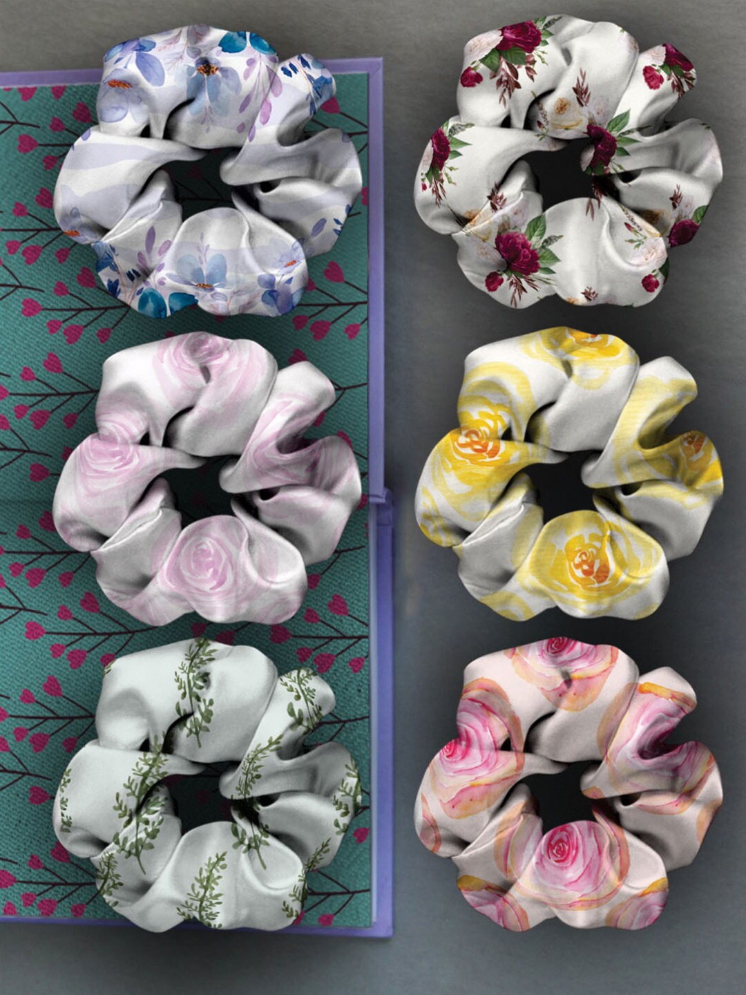 

Ferosh Women Assorted Set of 6 Scrunchies