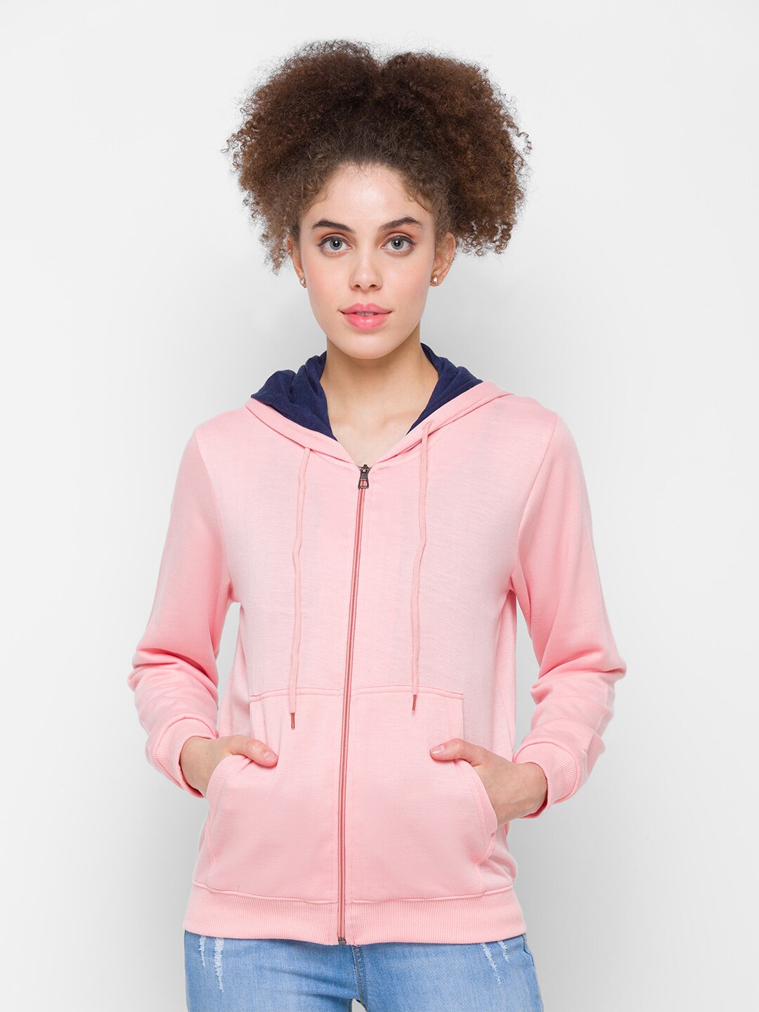 

Globus Women Pink Hooded Sweatshirt