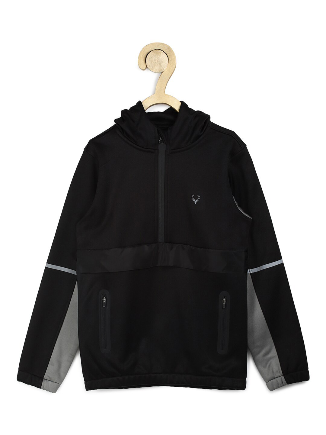

Allen Solly Junior Boys Black Hooded Sweatshirt