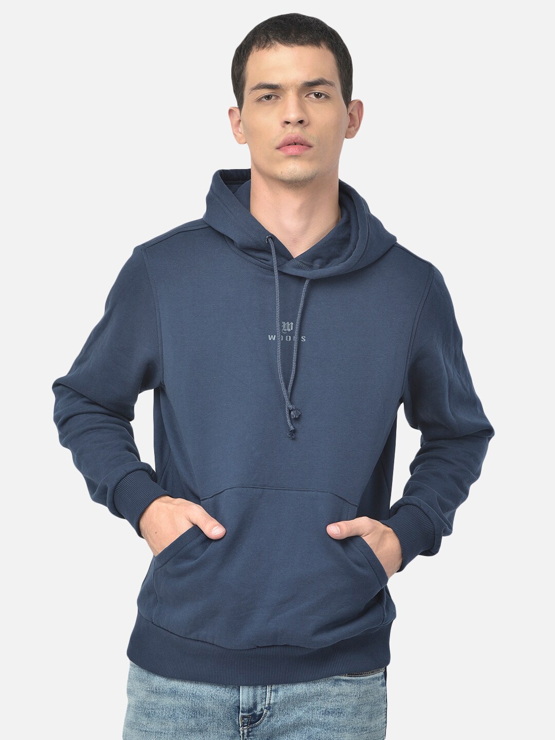 

Woods Men Blue Solid Sweatshirt