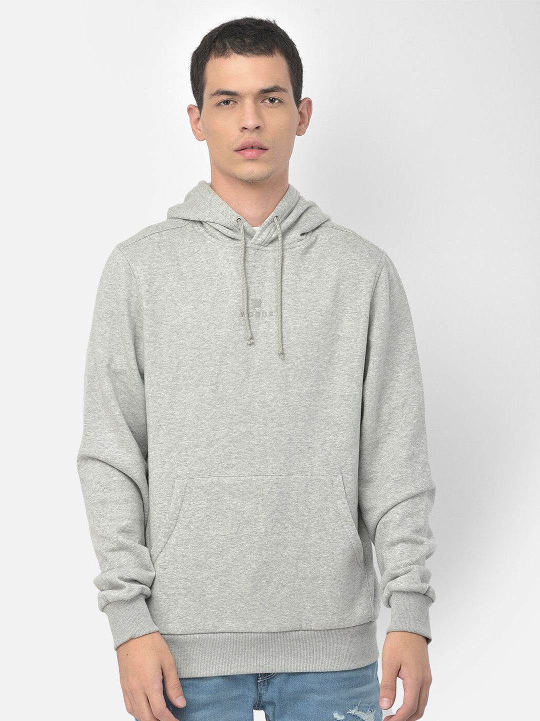 

Woods Men Grey Solid Sweatshirt