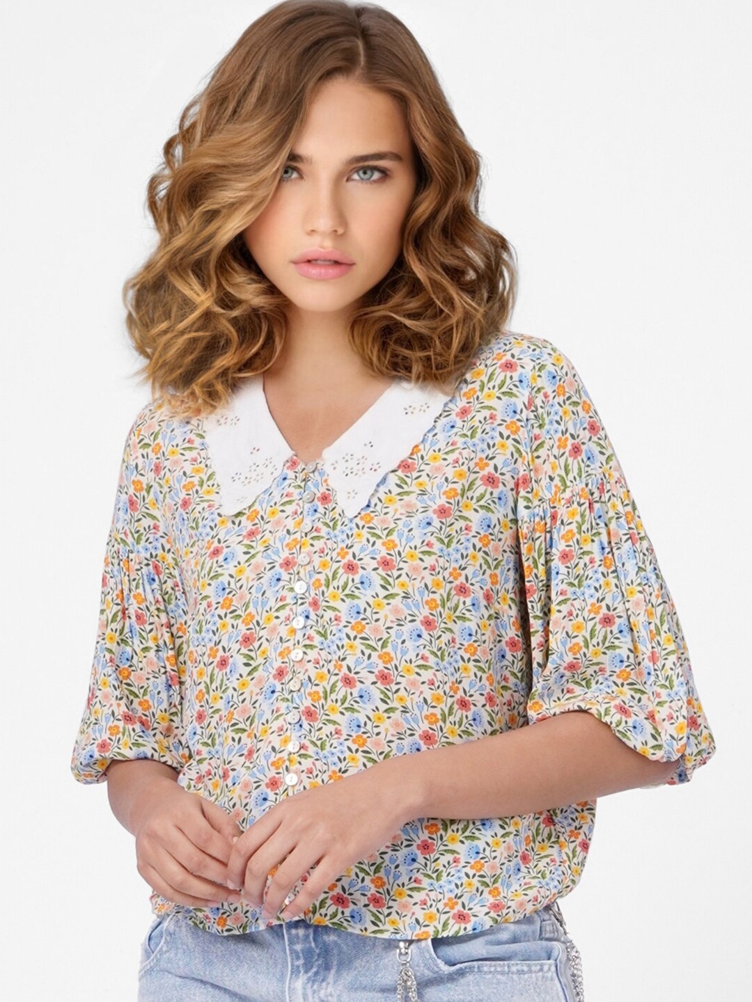 

ONLY Multicoloured Floral Print Top, Multi