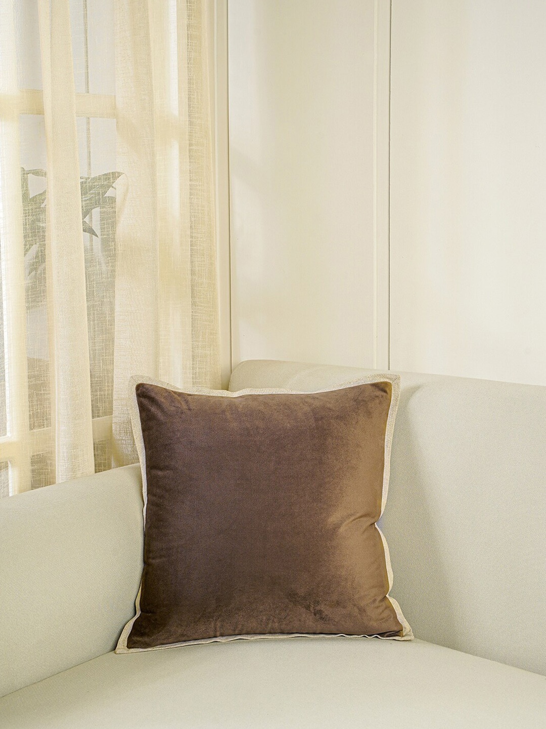 

Pure Home and Living Brown & Beige Square Cushion Covers