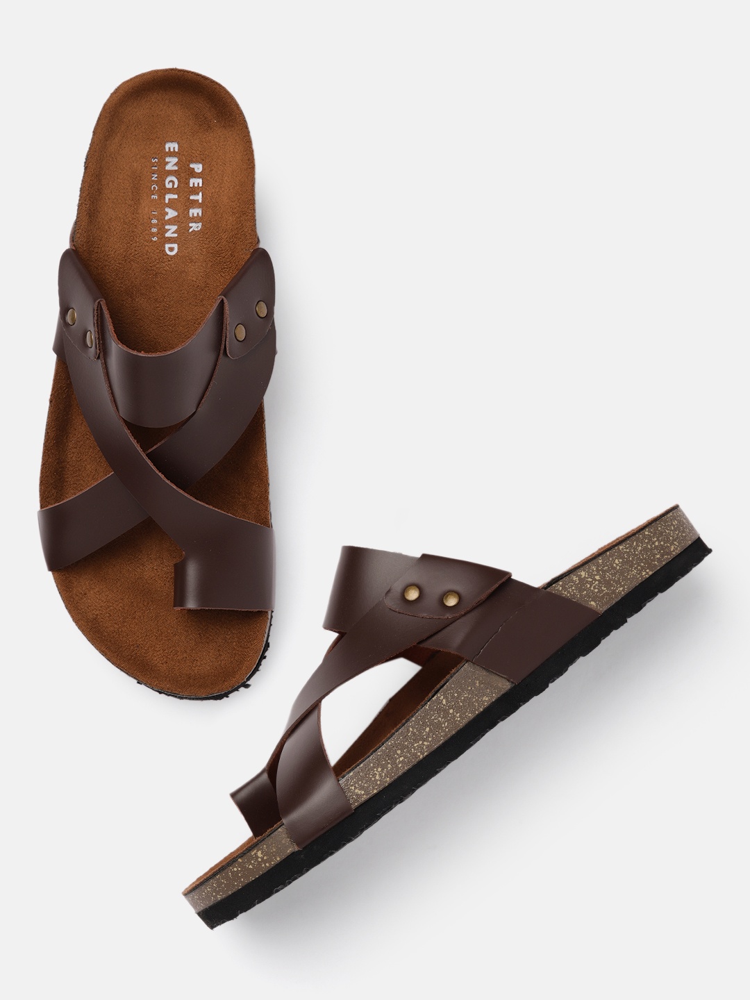 

Peter England Men Brown Thong Flip-Flops