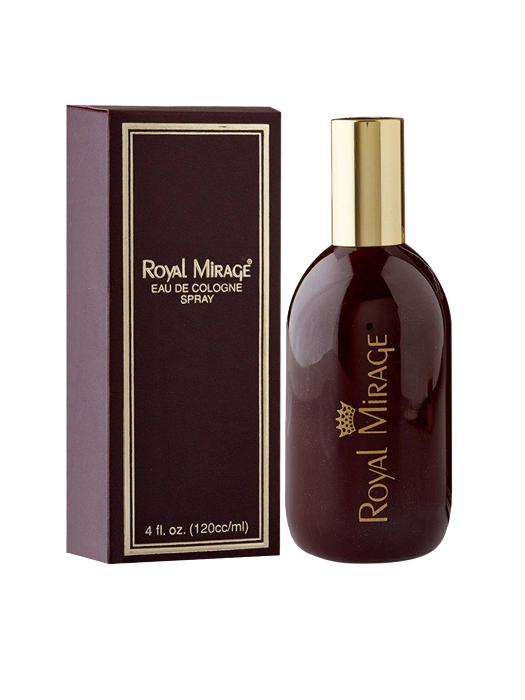 

Royal Mirage Original Long Lasting Eau De Cologne Spray 120 ml, Maroon