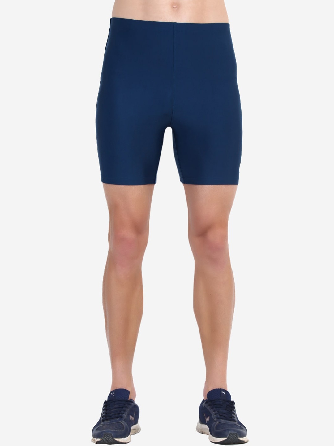 

Beau Design Men Blue Slim Fit Biker Shorts