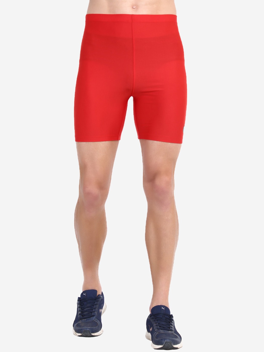 

Beau Design Men Red Slim Fit Biker Shorts