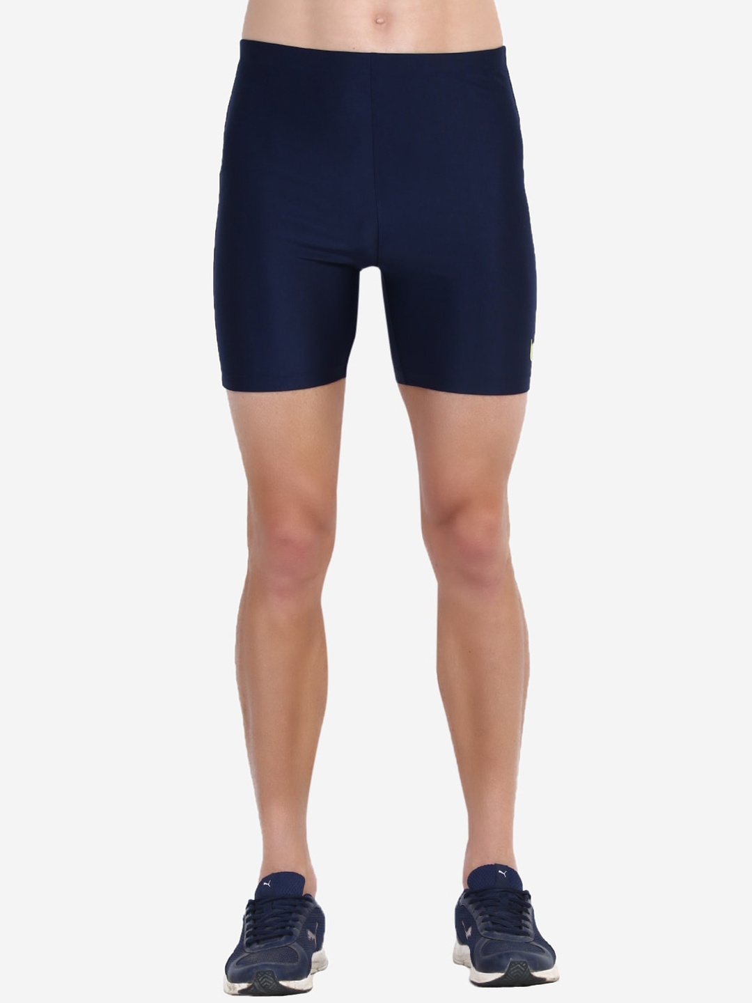 

Beau Design Men Navy Blue Slim Fit Biker Shorts