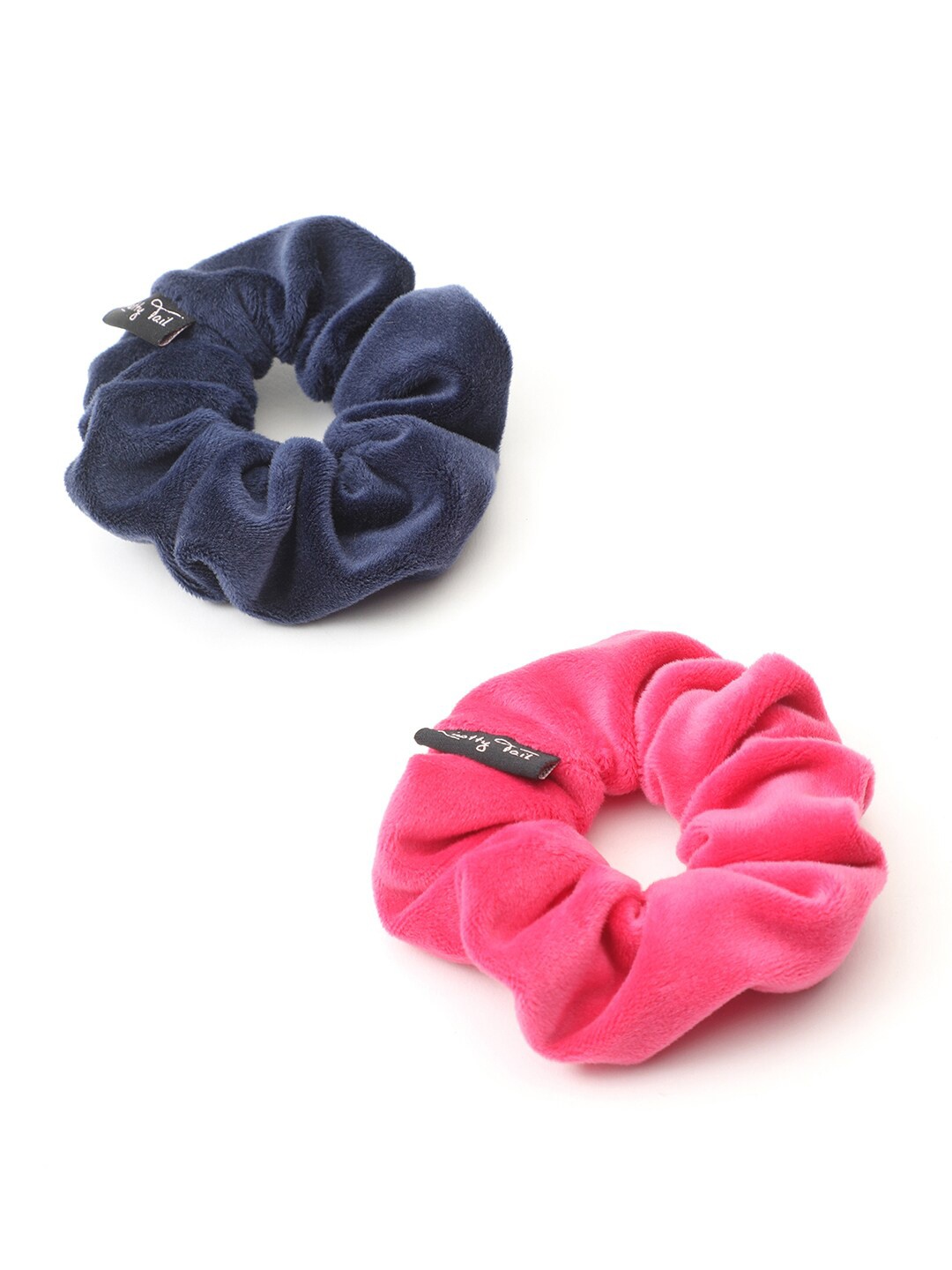 

Knotty Tail Women Navy Blue & Pink Set of 2 Ponytail Holders