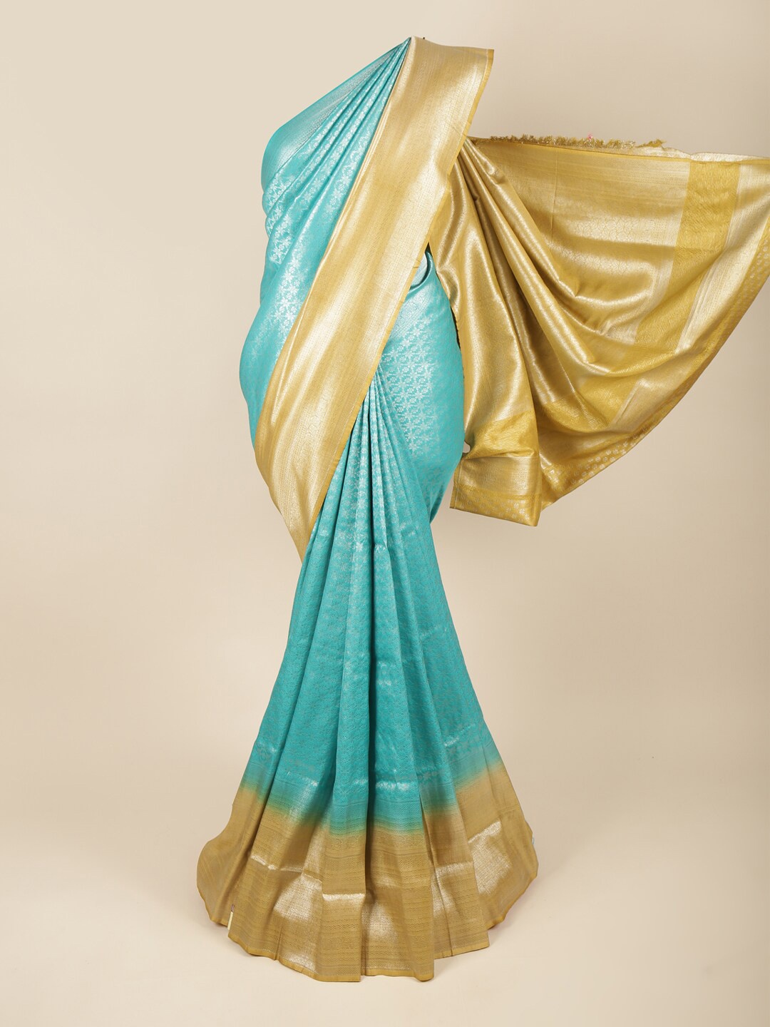 

Pothys Blue & Green Woven Design Zari Art Silk Saree
