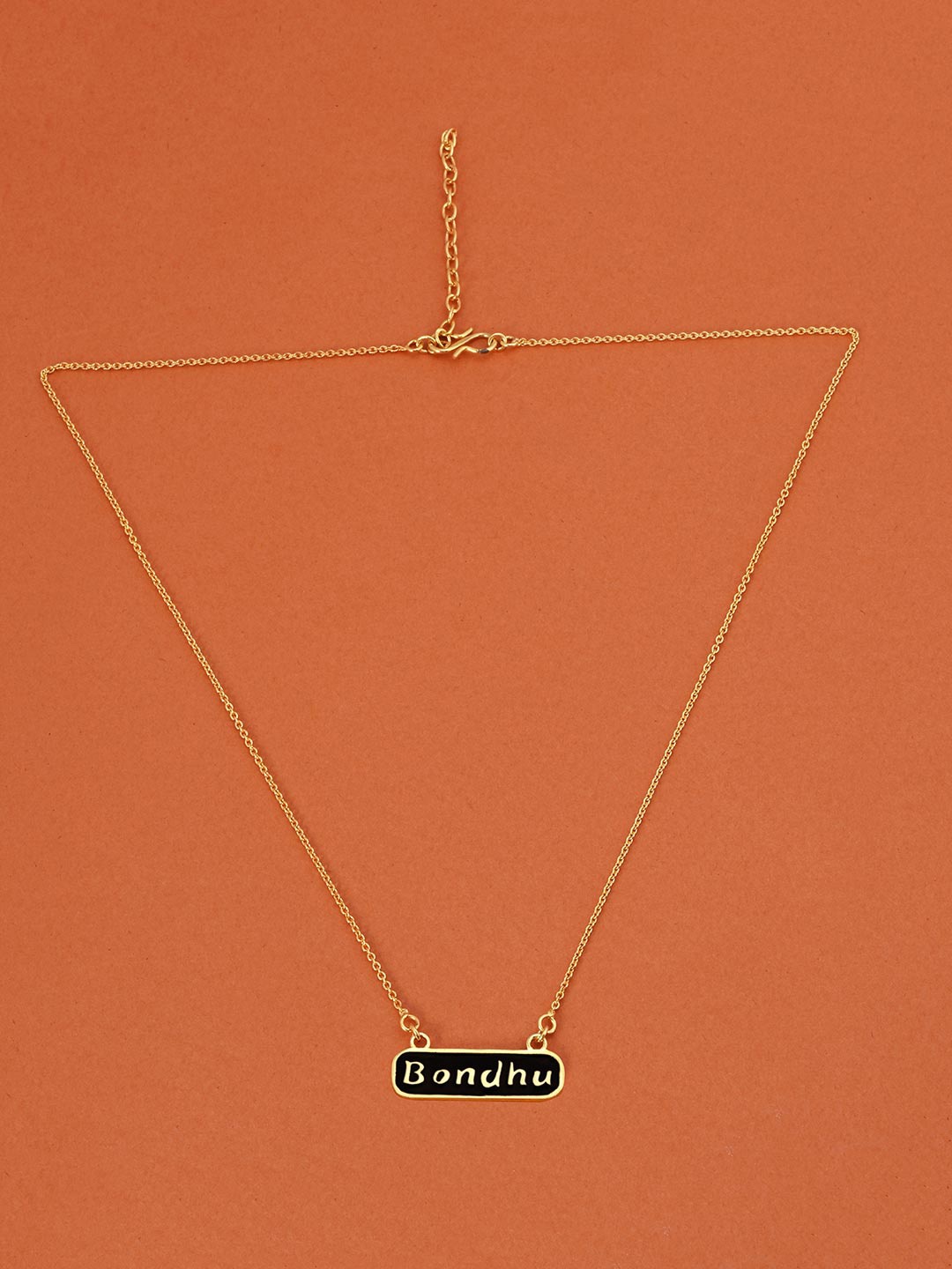 

Tistabene Gold-Plated & Black Bondhu Pendant with Chain