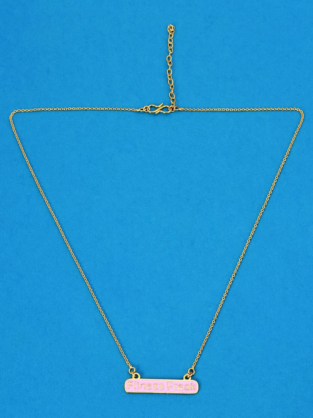 

Tistabene Gold-Plated Pink Fitness Freak Pendant With Chain