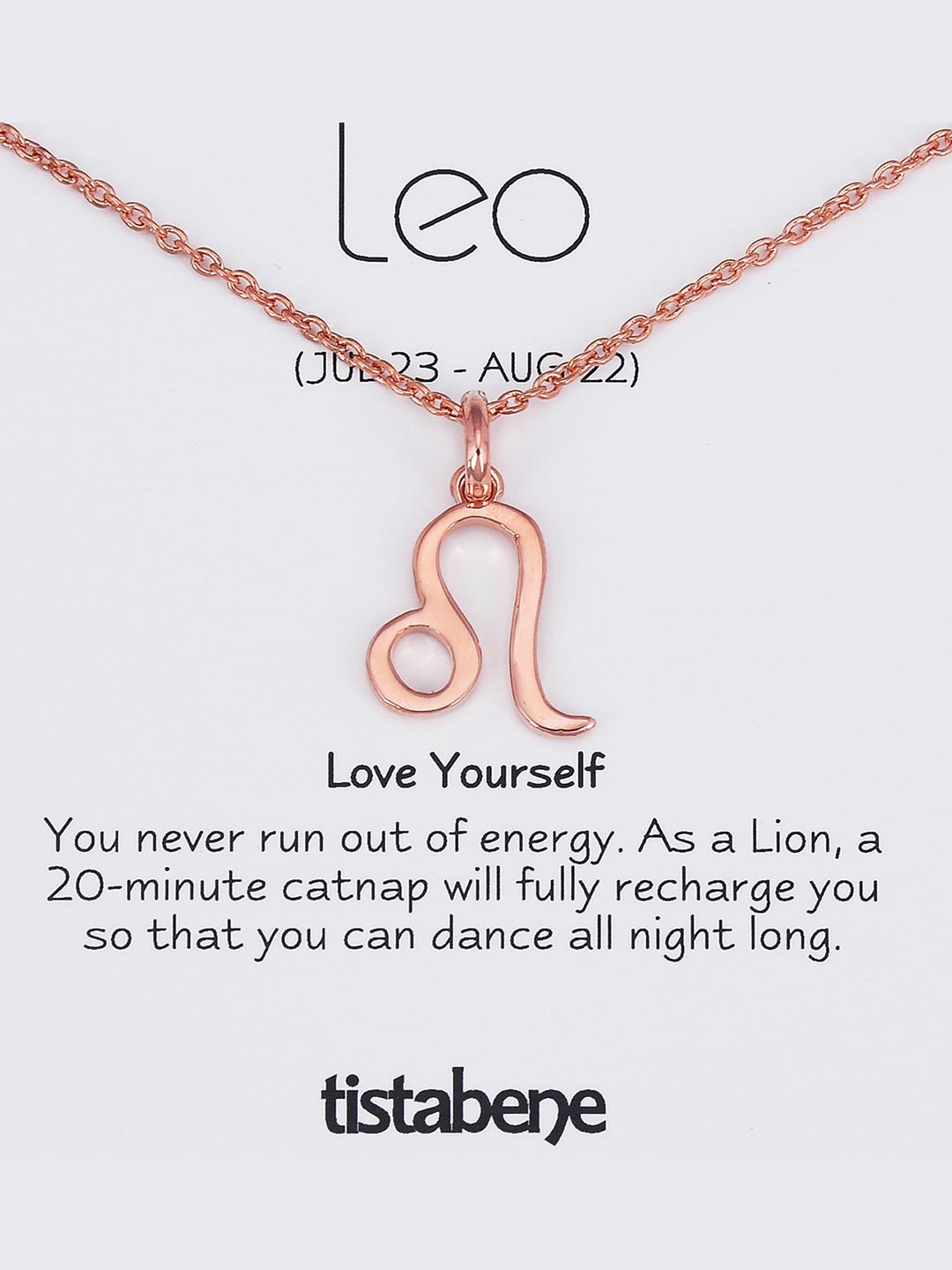 

Tistabene Women Pink Rose-Gold Plated The Leo Pendant