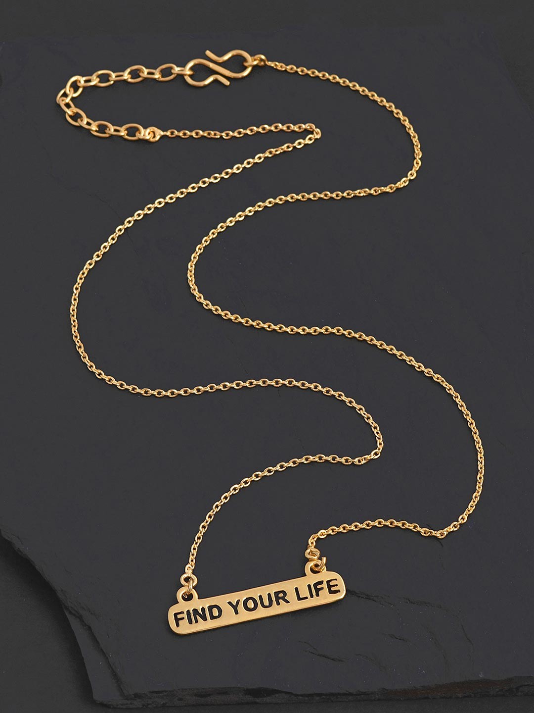 

Tistabene 18 K Gold-Plated Find Your Life Pendant With Chain