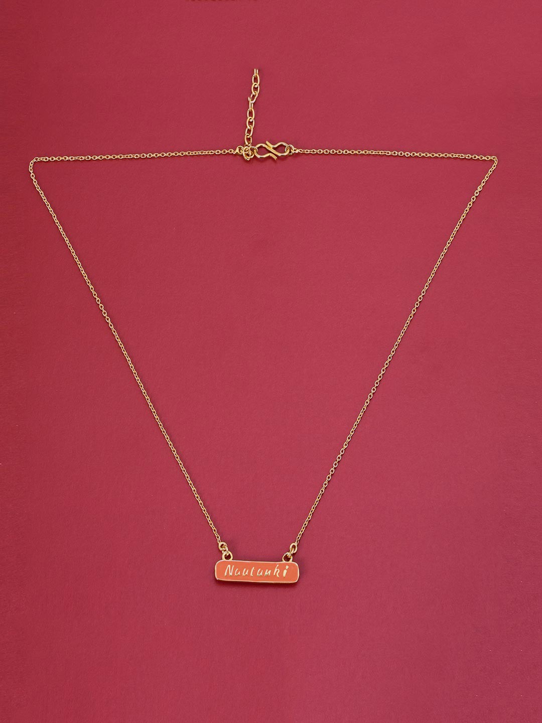 

Tistabene Gold-Plated & Orange NAUTANKI Pendant With Chain