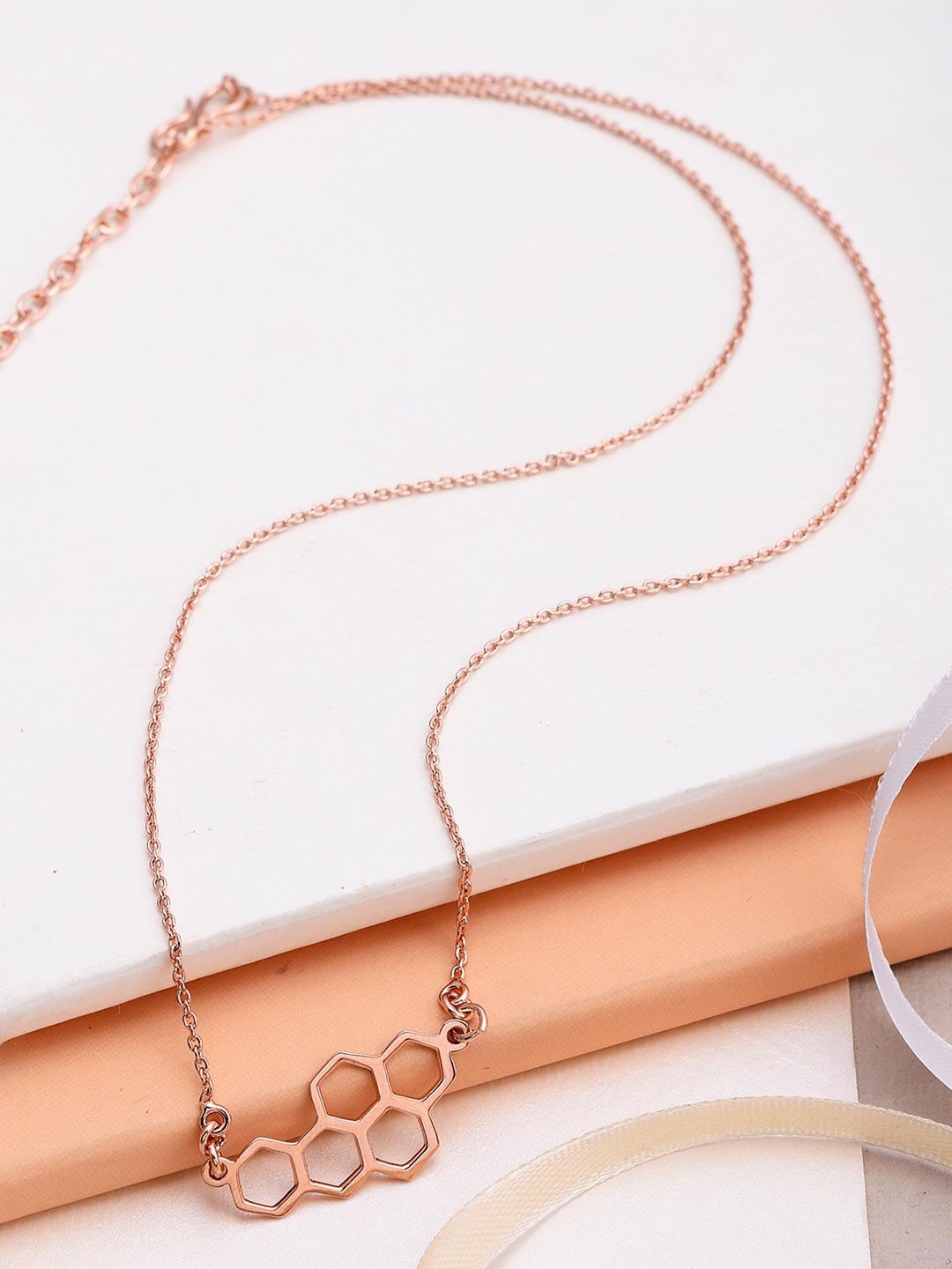 

Tistabene Rose Gold Toned Maze Pendant