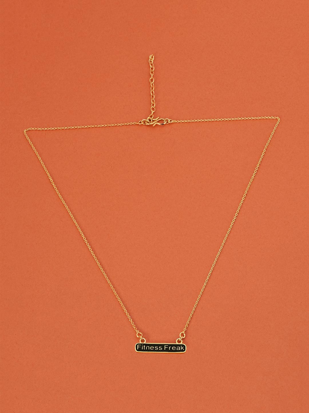 

Tistabene Gold-Plated & Black Fitness Freak Pendant With Chain