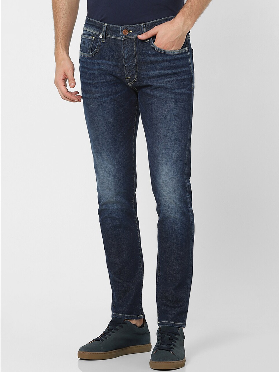 

SELECTED Men Blue Slim Fit Light Fade Jeans