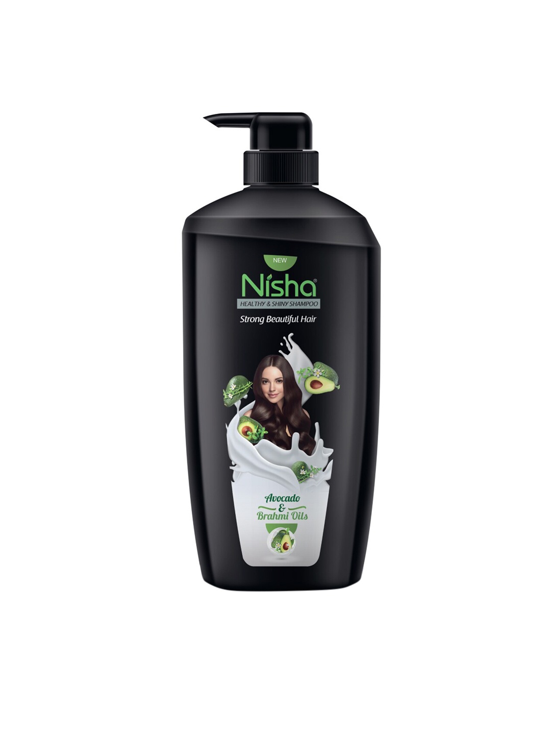 

Nisha Healthy & Shiny Strong Beautiful Hair Avocado & Brahmi Oils Shampoo 650 ml, Black