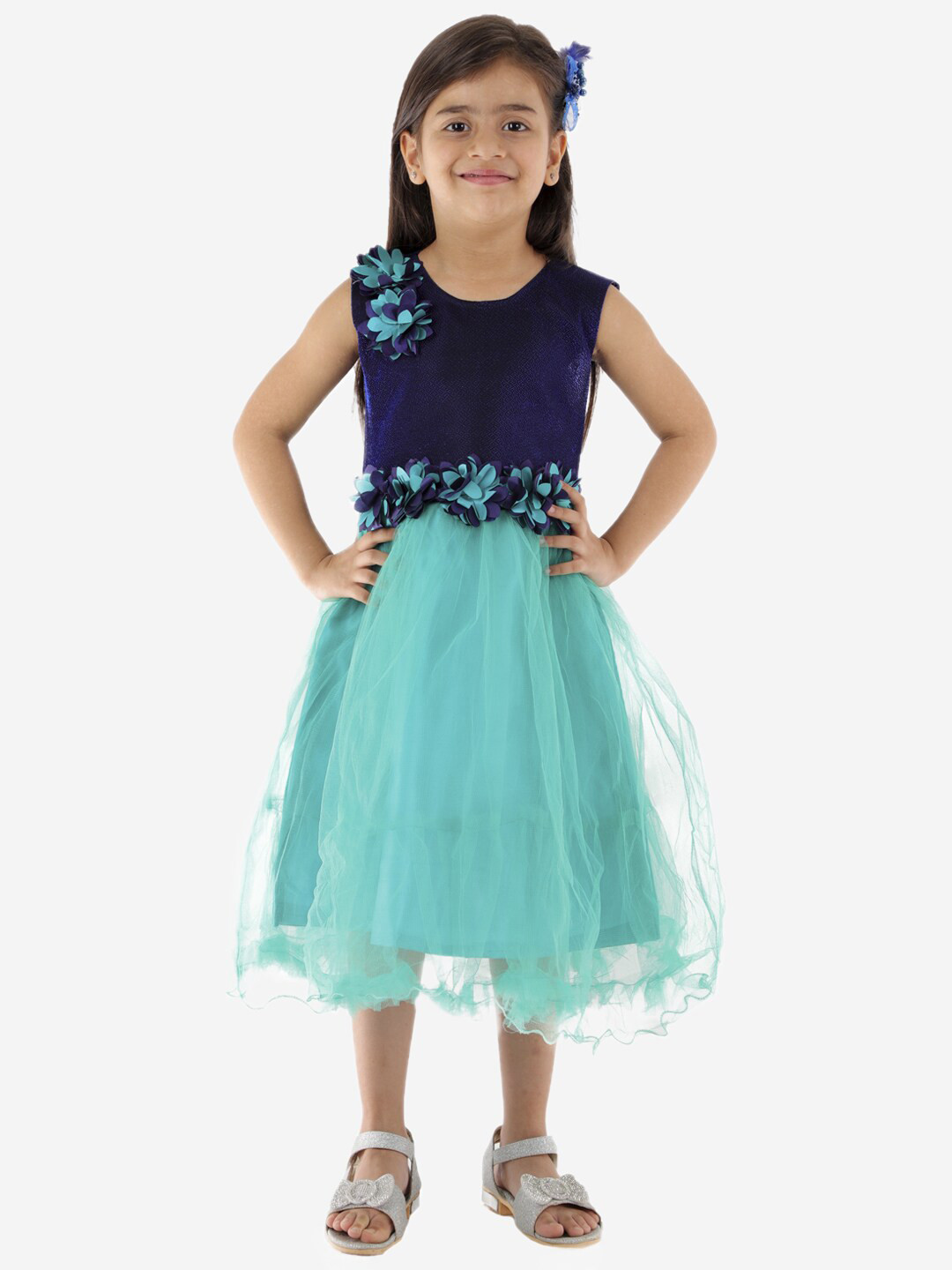 

ahhaaaa Green Colo& Blue urblocked Dress