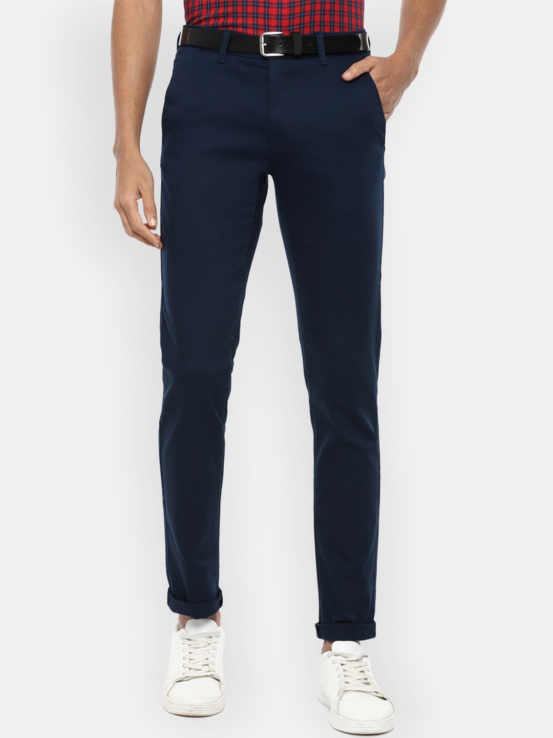 

Van Heusen Sport Men Navy Blue Slim Fit Trousers
