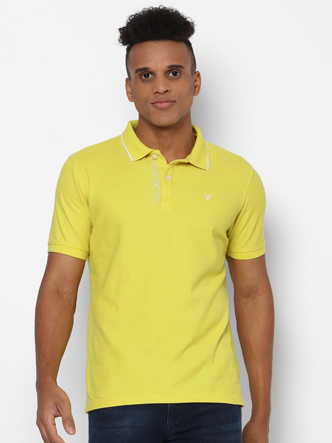 

Allen Solly Men Yellow Polo Collar T-shirt