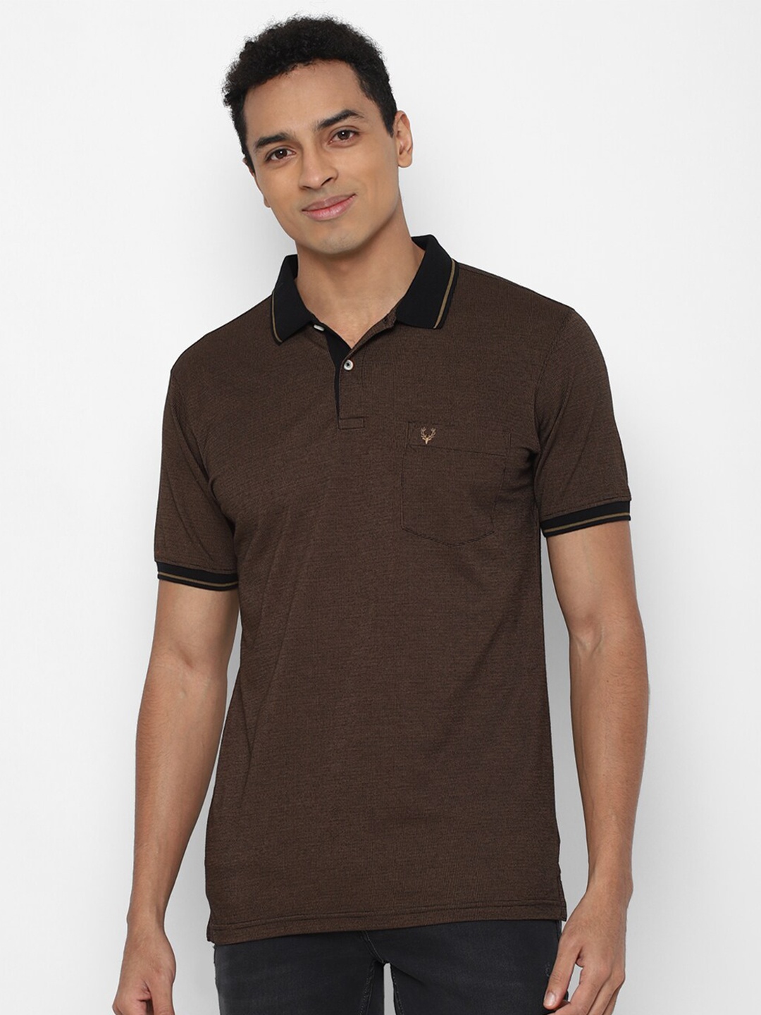 

Allen Solly Men Brown Polo Collar T-shirt