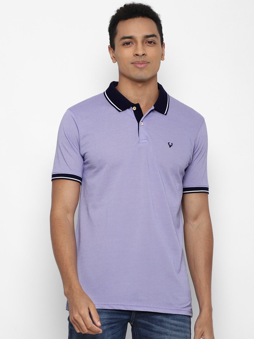 

Allen Solly Men Purple Polo Collar T-shirt