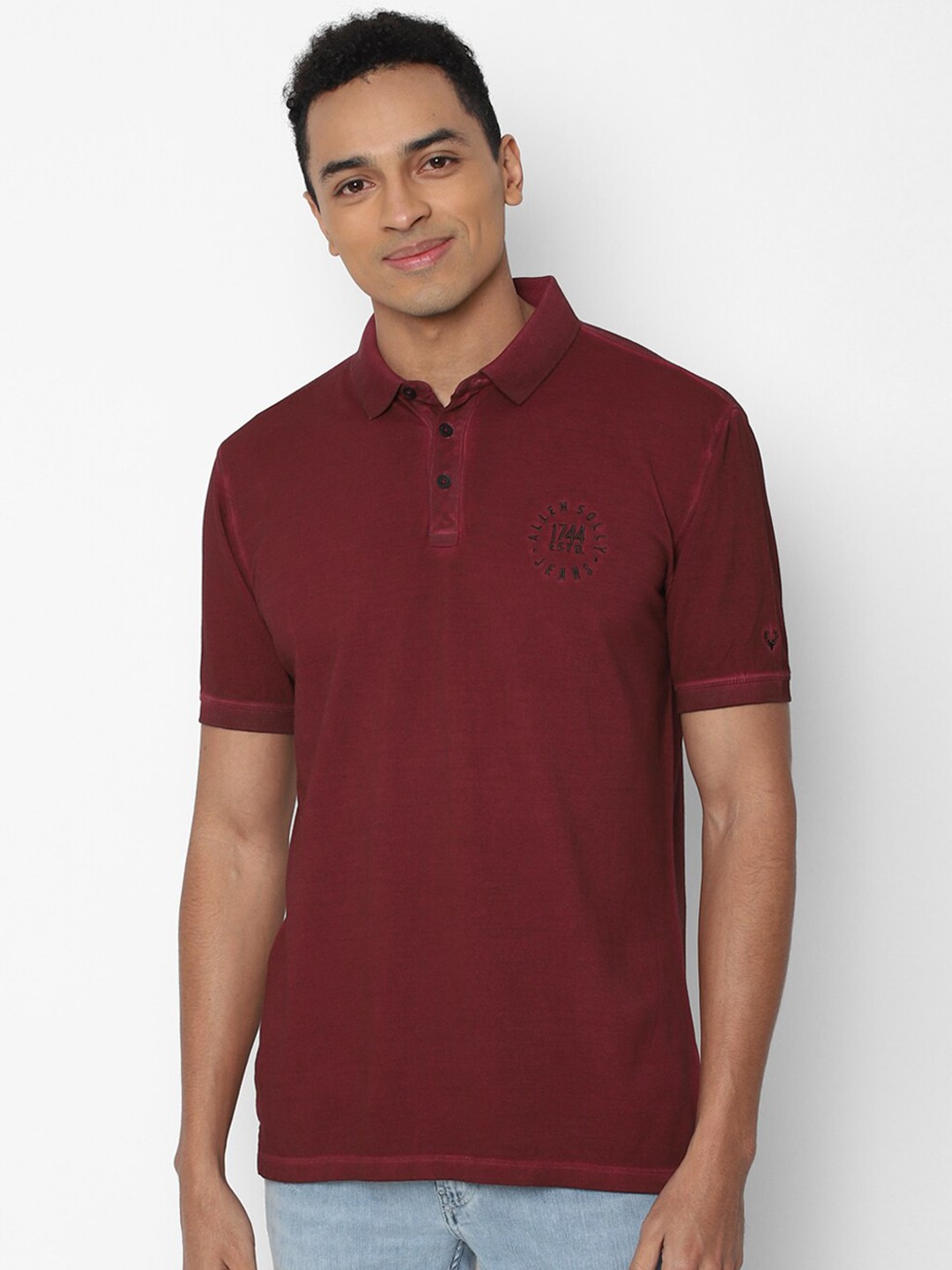 

Allen Solly Sport Men Maroon Polo Collar T-shirt