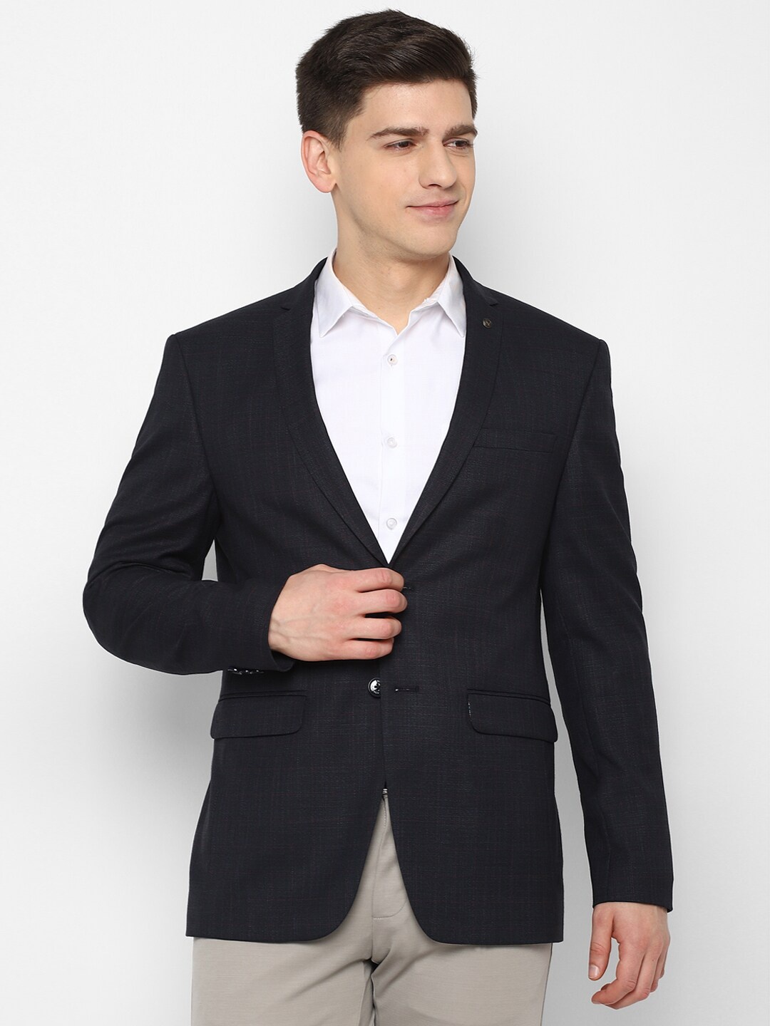 

Allen Solly Men Black Solid Blazer