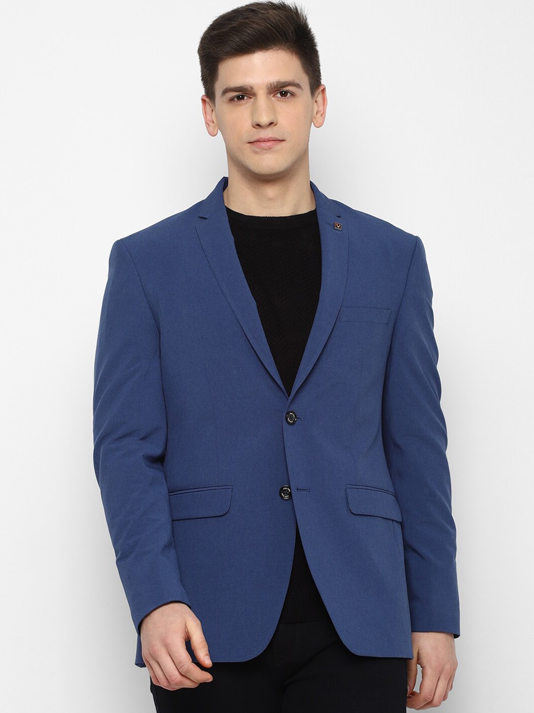 

Allen Solly Men Navy Blue Slim Fit Single-Breasted Blazer