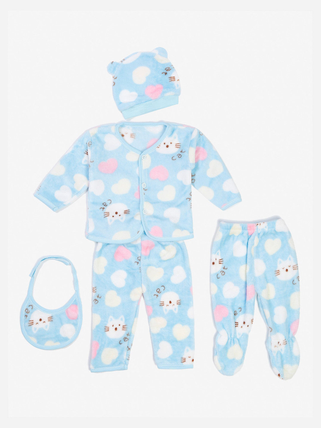 

KLOTTHE Kids Blue Cat Printed Rompers