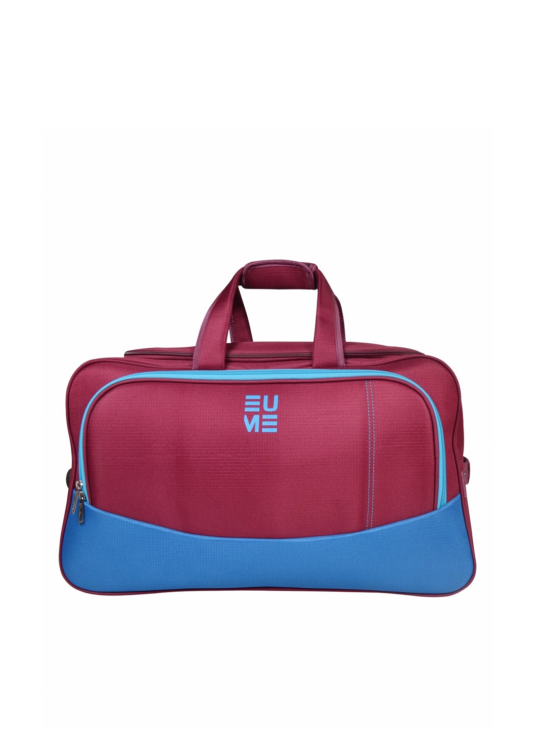 

EUME Unisex Maroon & Blue Colourblocked Duffel Bag