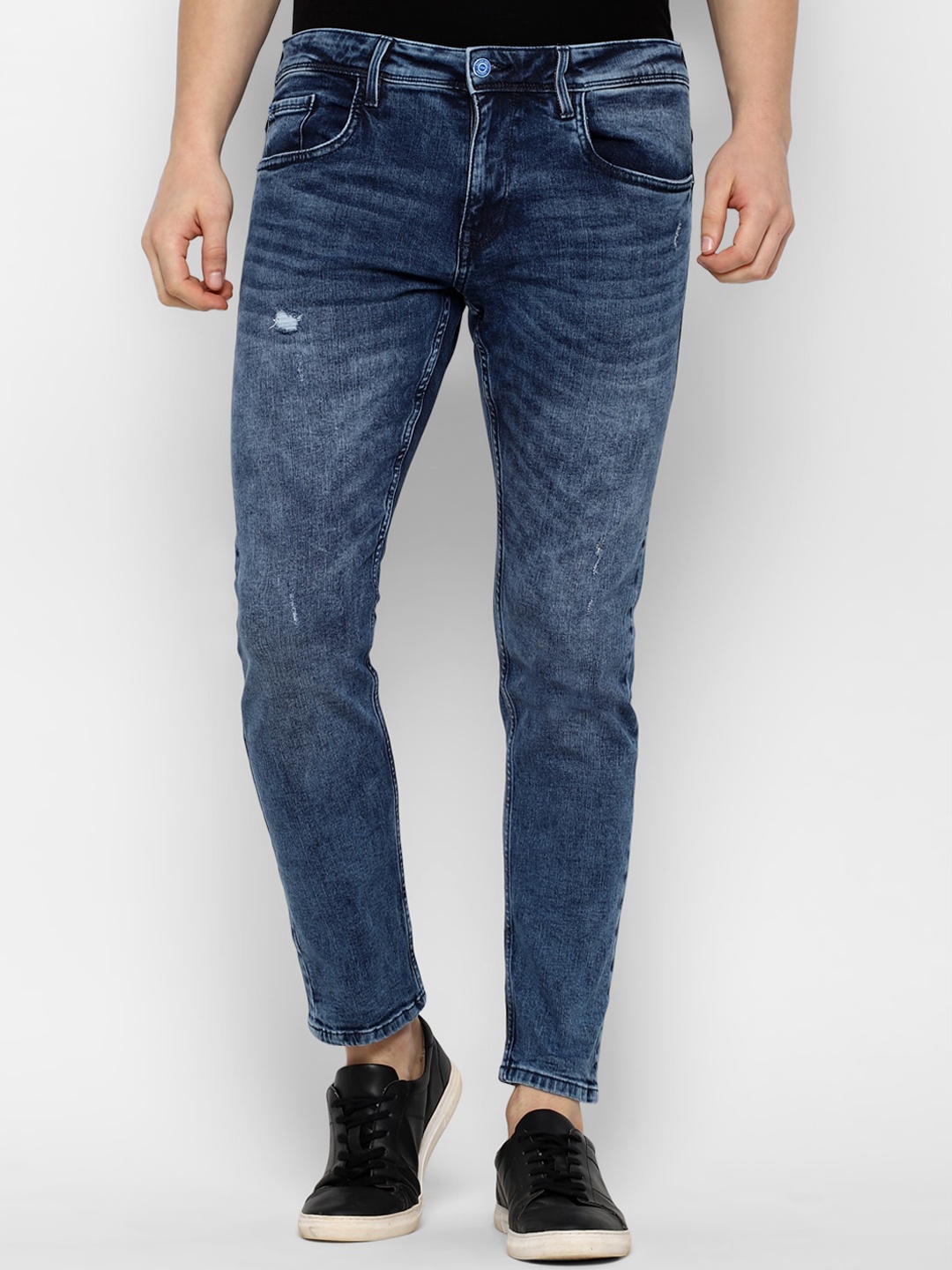 

Allen Solly Men Blue Slim Fit Mildly Distressed Heavy Fade Jeans