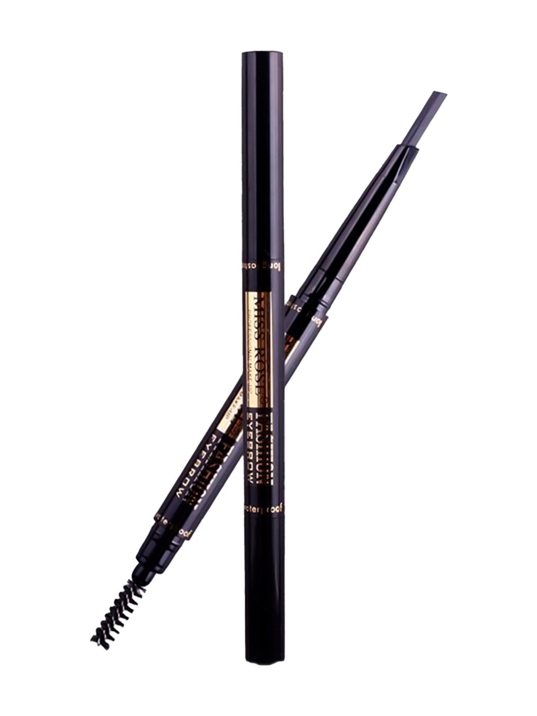 

MISS ROSE 2 in 1 Long Lasting Smudge Proof Eye Brow Pencil with Brush - Black