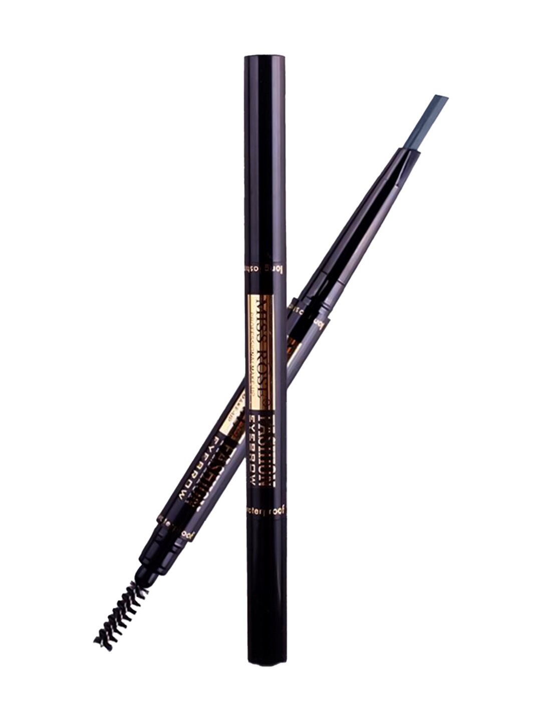 

MISS ROSE 2 in 1 Long Lasting Smudge Proof Eye Brow Pencil with Brush - Black