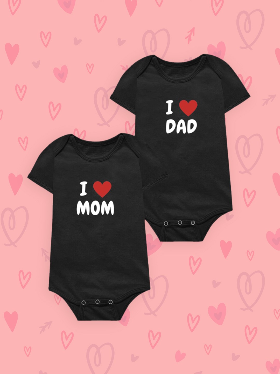 

A.T.U.N. Unisex Kids Black Pack of 2 Printed Bodysuit