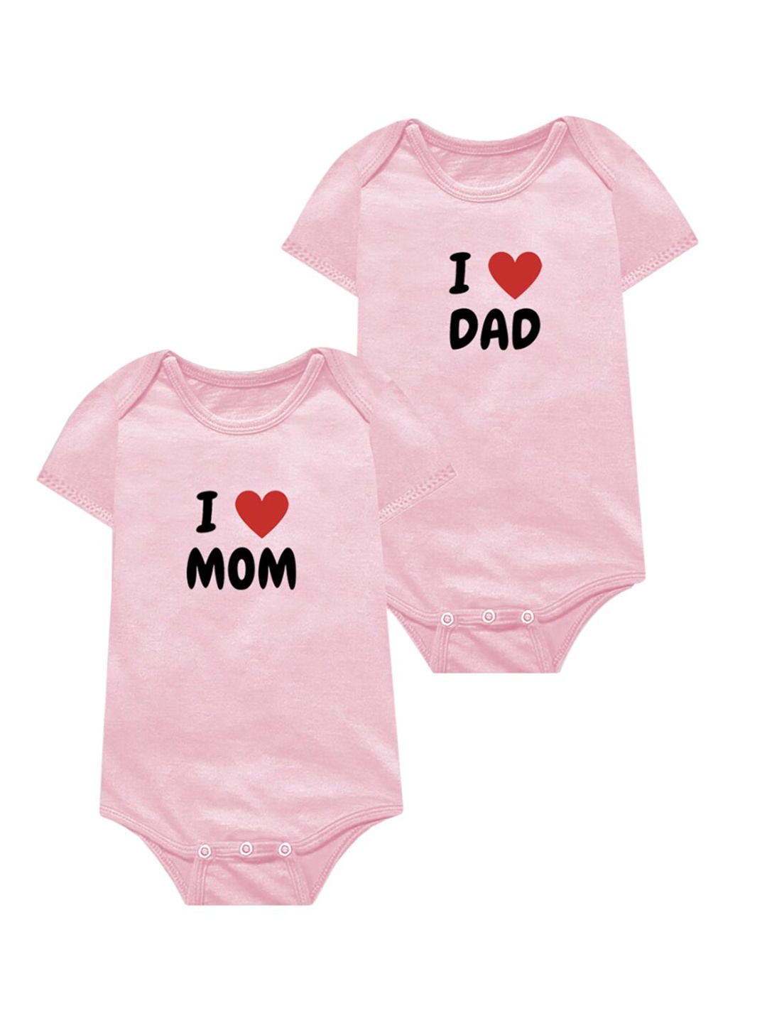 

A.T.U.N. Infants Pink Pack Of 2 Printed Bodysuit